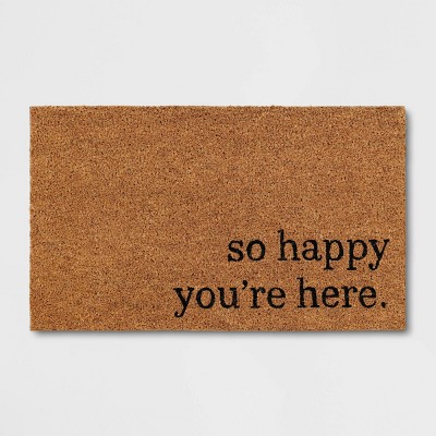 Threshold So Happy You're Here Coir Doormat