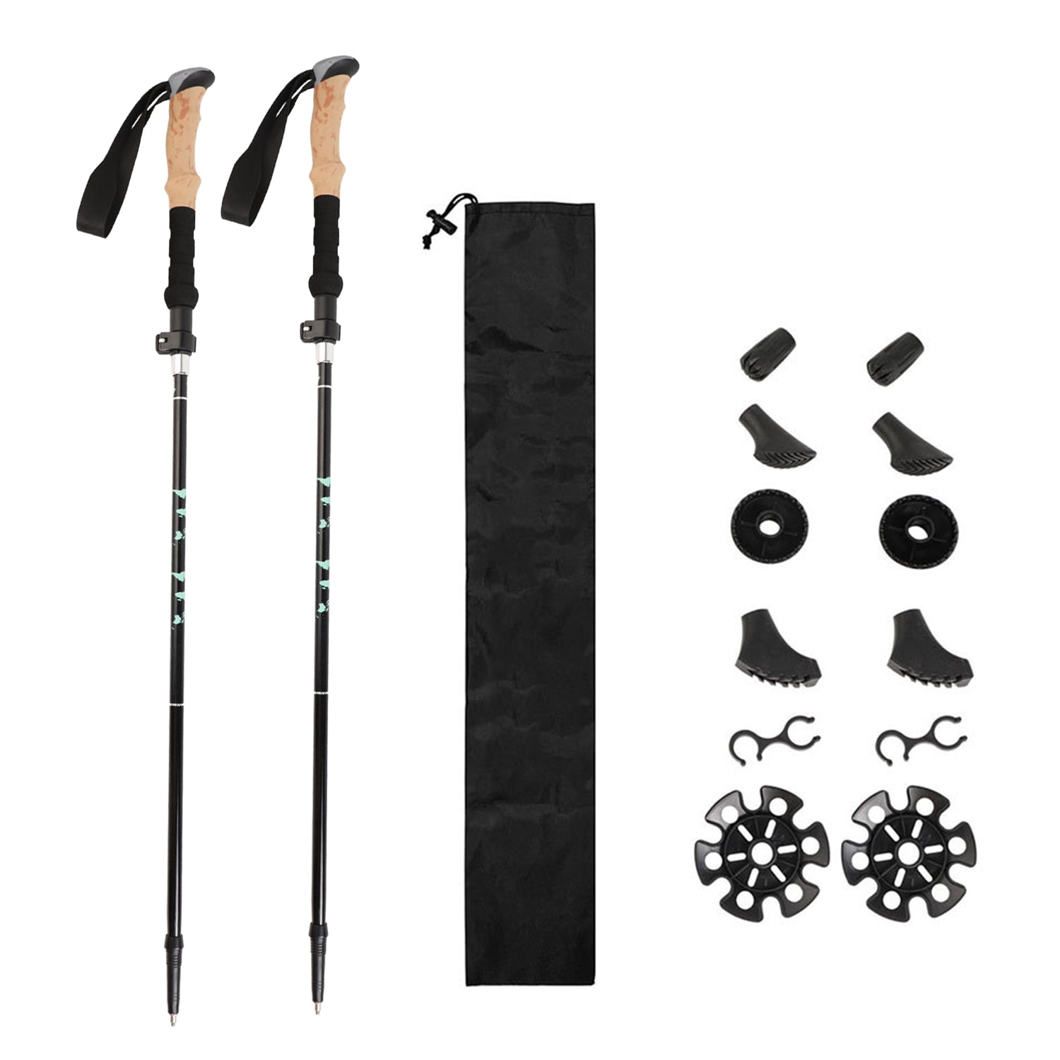 BN-LINK Collapsible Aluminum Trekking Poles 2 Pack