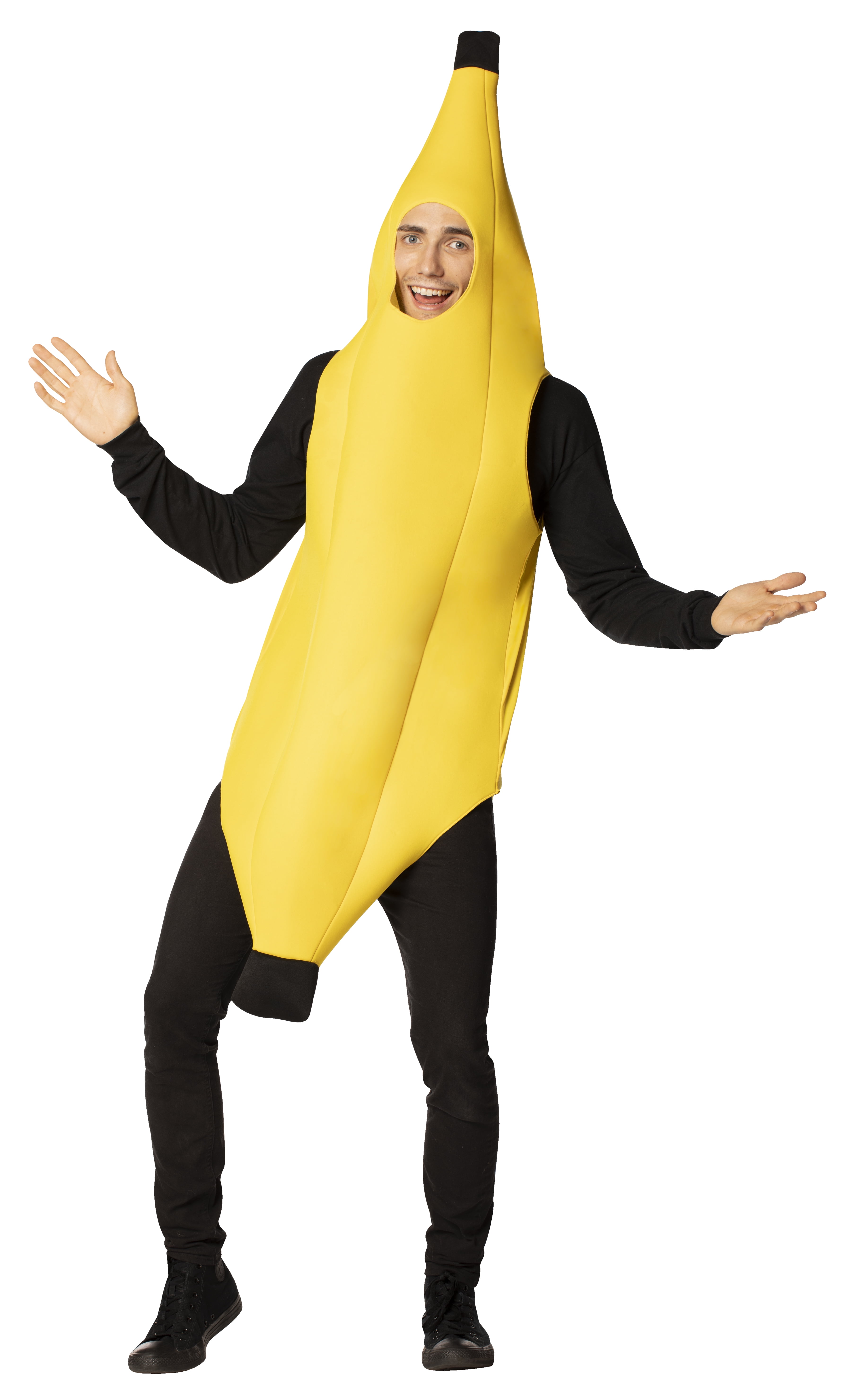 Giant yellow banana foam tunic costume