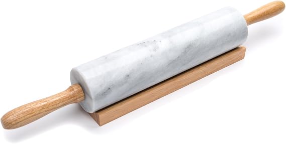 Fox Run Marble Rolling Pin and Cradle