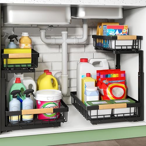 Kitstorack 2-Tier Sliding Under Sink Organizer