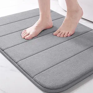 Yimobra Memory Foam Gray Bath Mat