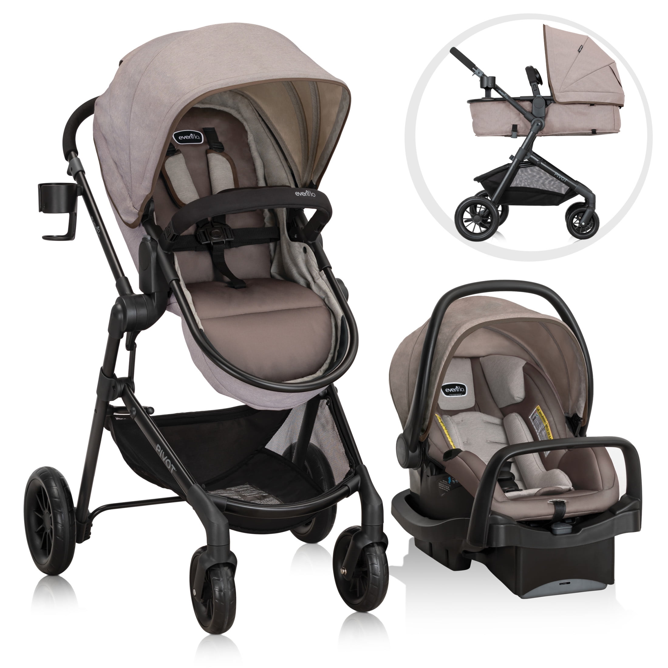 Evenflo Pivot Modular Travel System with LiteMax Car Seat