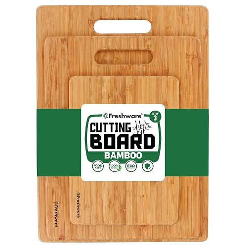 Freshware Bamboo Cutting Board Set of 3