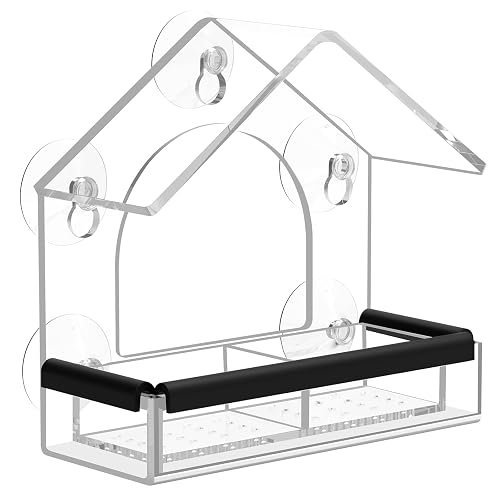 Clear Window Bird Feeder with Suction Cups