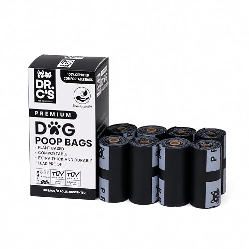 Dr. C's Certified Compostable Dog Poop Bags, 120 Bags