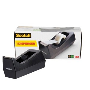 Scotch Desktop Weighted and Non-Skid Base Tape Dispenser, Black