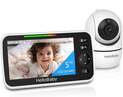 HelloBaby HB6550 No WiFi Baby Monitor, 5" Screen
