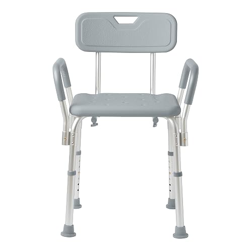 Medline Shower Chair with Backrest and Padded Armrests
