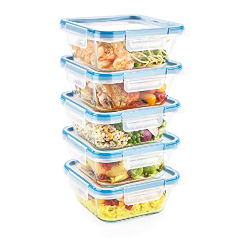 Snapware Total Solutions 5-Pack 4-Cup Glass Containers