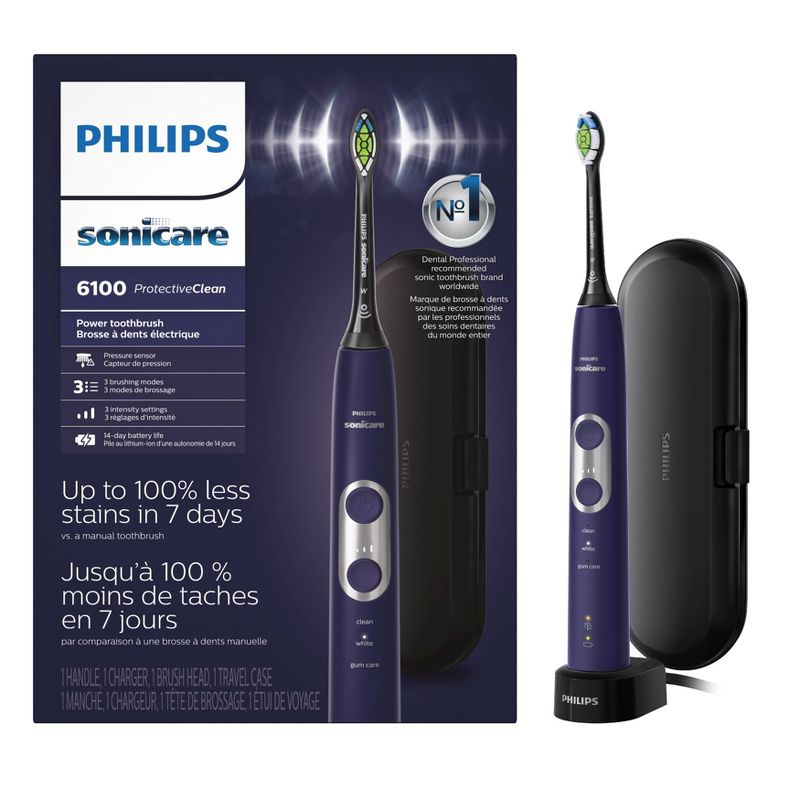 Philips Sonicare ProtectiveClean 6100 HX6471 toothbrush, purple