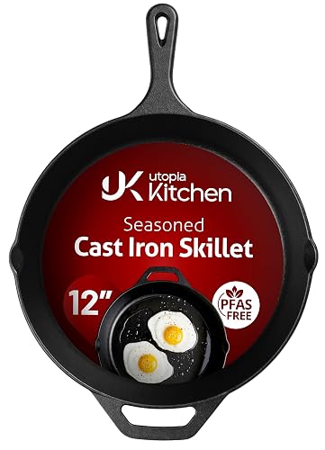Utopia Kitchen 12 Inch Cast Iron Skillet