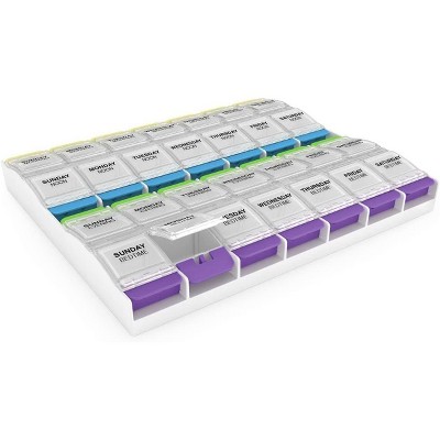 Ezy Dose Weekly Pill Organizer, 4 Times a Day (2XL)