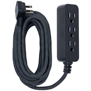 GE 15 ft 3-Outlet Braided Extension Cord