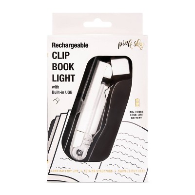 Pink Sky Rechargeable Clip-On Book Light
