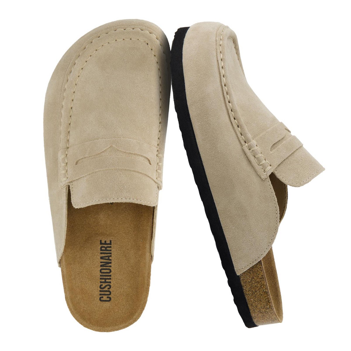 CUSHIONAIRE Fondu leather mule clogs