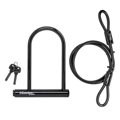 Master Lock 7.25 Inch U-Lock with Looped End Cable
