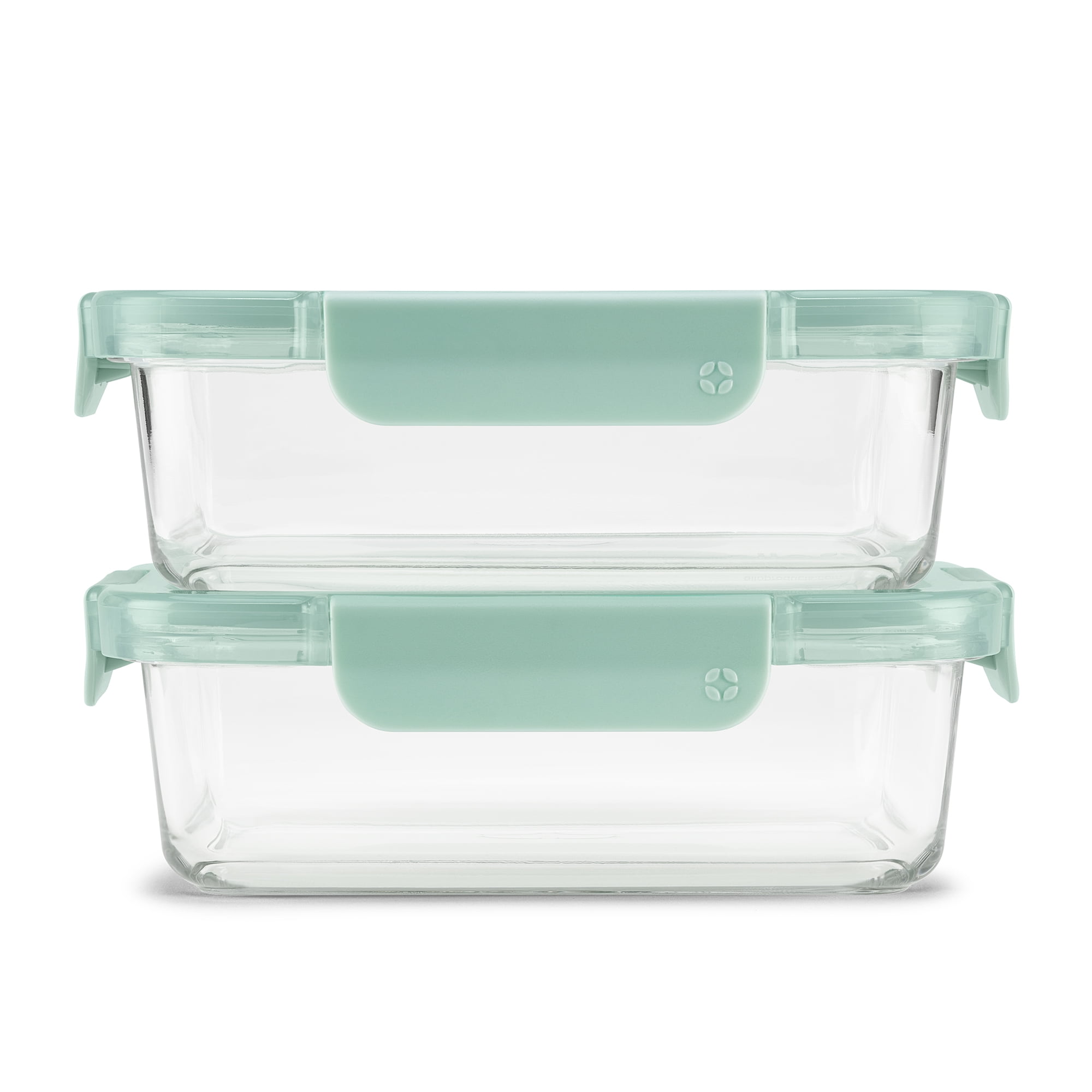 Ello Color Lock 3.4 Cup Glass Containers, 2 Pack