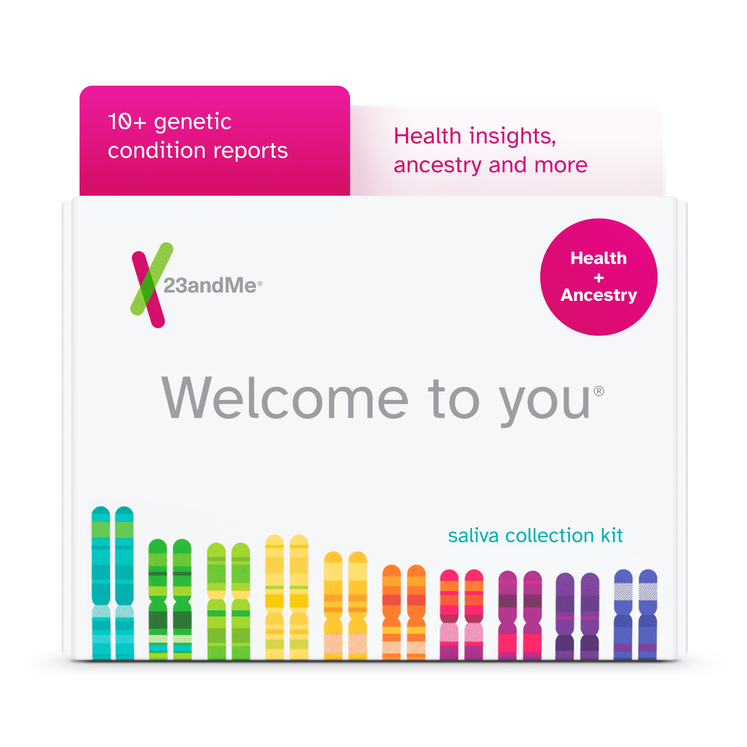 23andMe Health + Ancestry DNA test kit