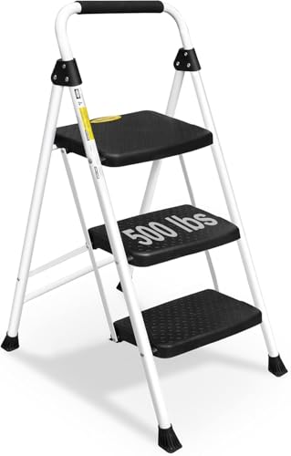 SocTone 3 Step Ladder, 500 lb Capacity