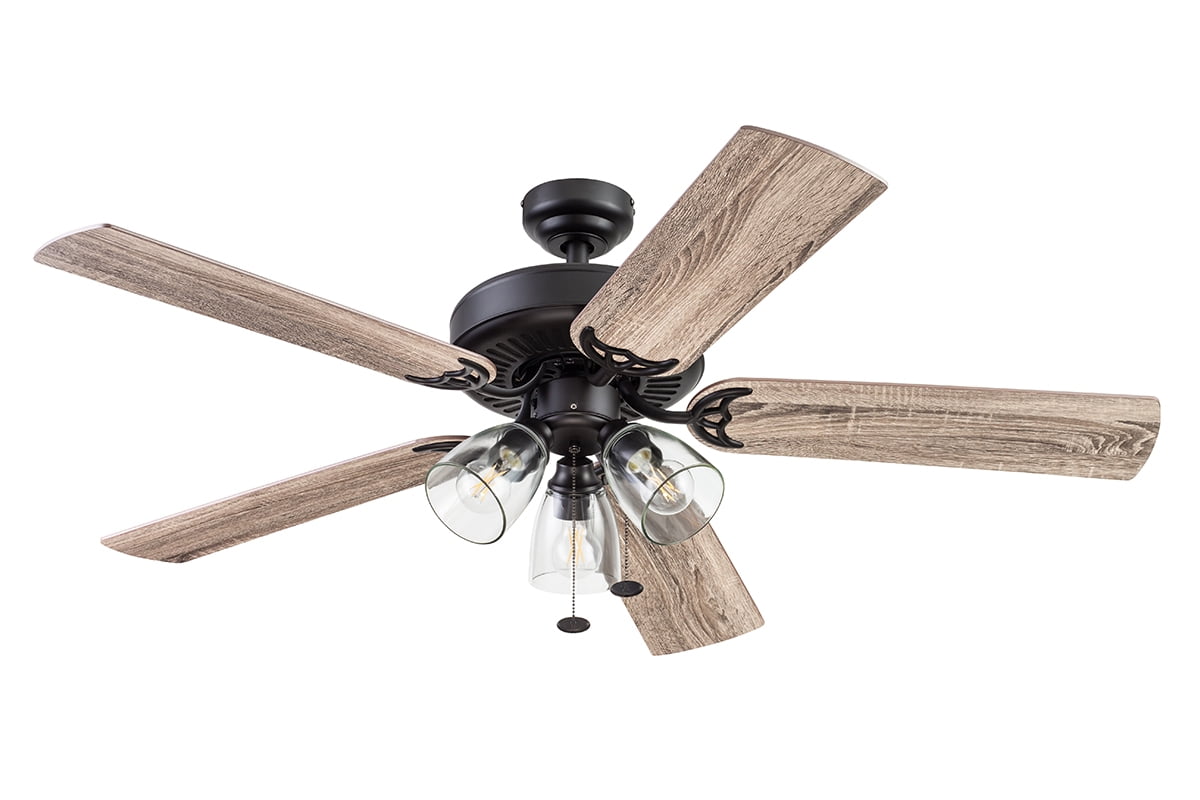 Better Homes & Gardens 52" 5-Blade Ceiling Fan with 3 Lights (Oil-Rubbed Bronze)