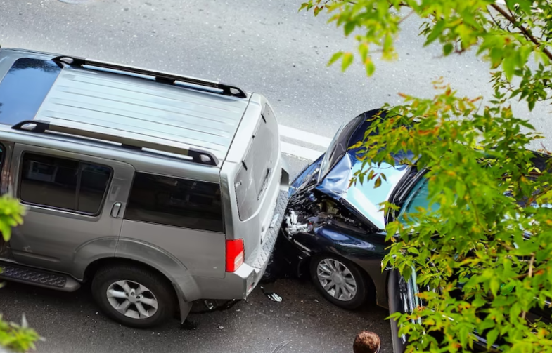 Automobile accident on street