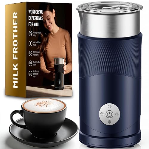 350ml 4-in-1 Electric Milk Frother, Blue
