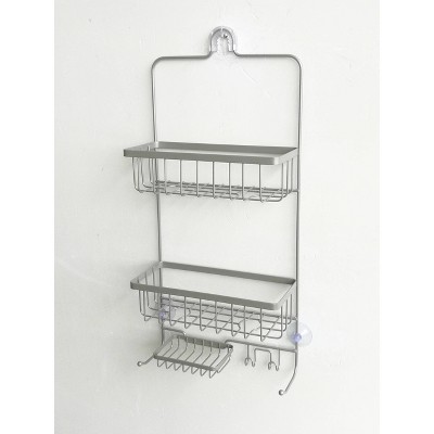 Threshold Bathroom Shower Caddy, Brushed Nickel