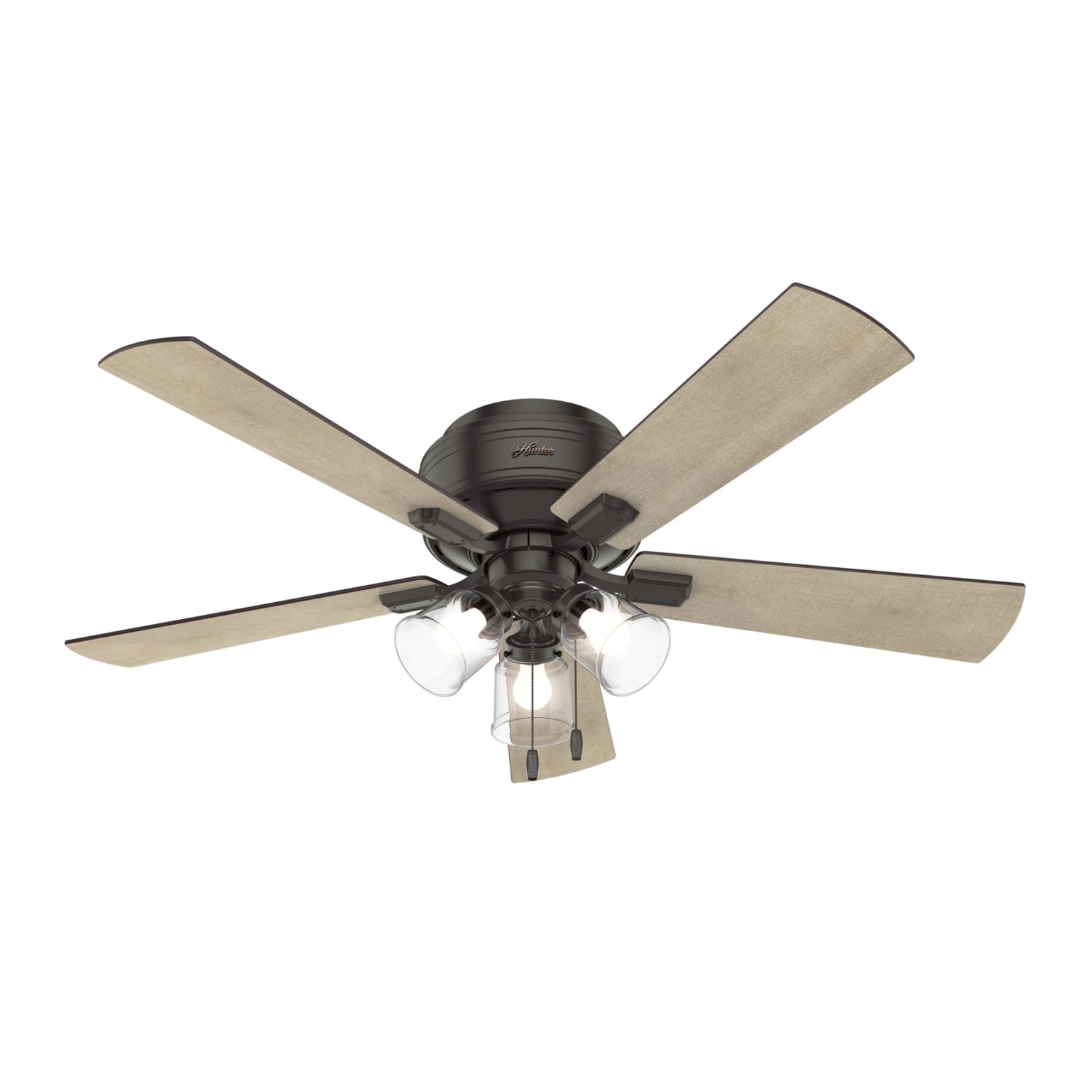 Hunter Crestfield 52" Low Profile LED Ceiling Fan (Noble Bronze)