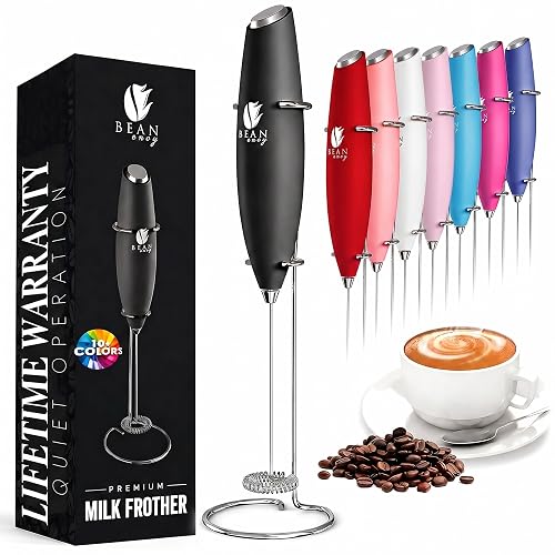 Bean Envy Handheld Milk Frother with Stand