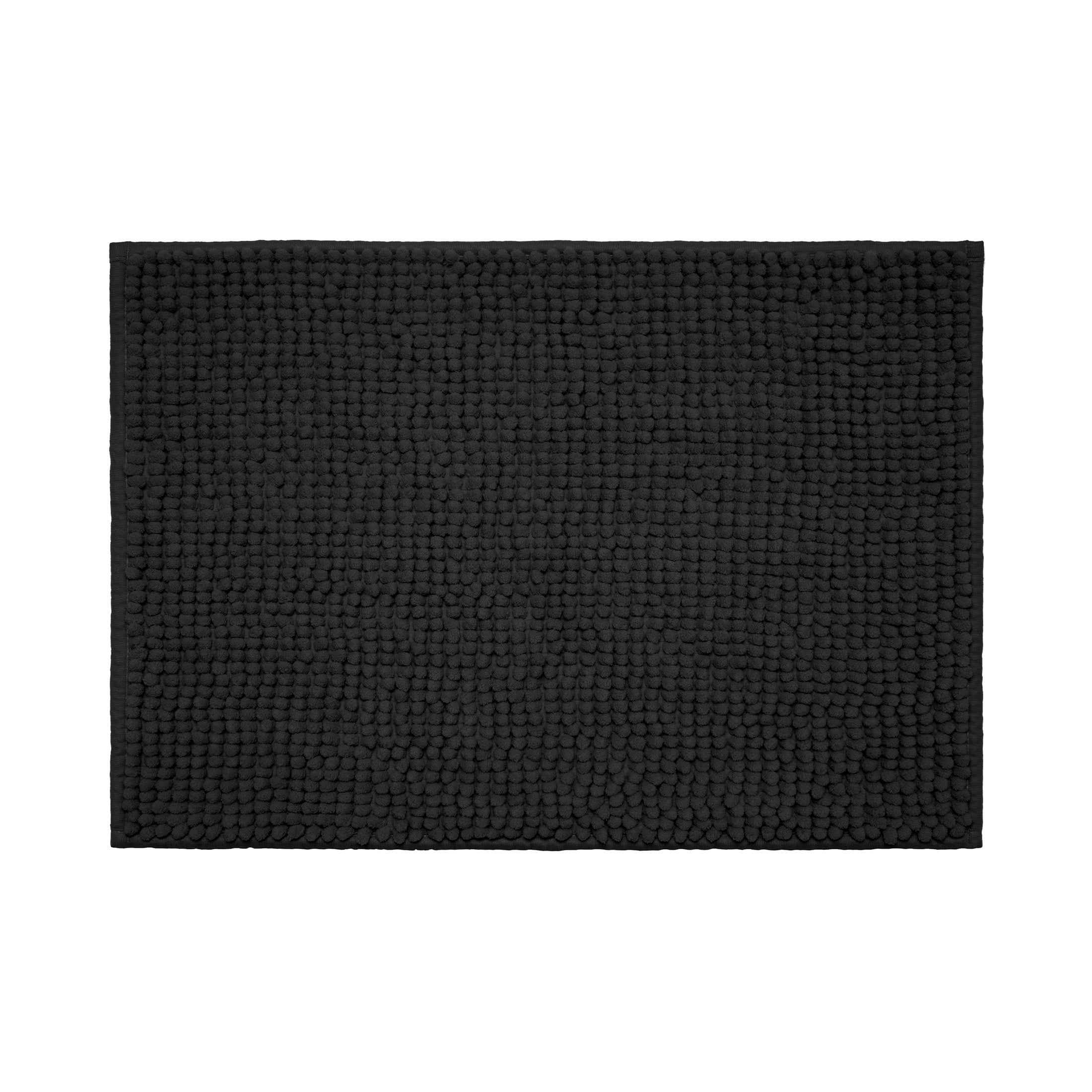 Mainstays Chenille Noodle Bath Rug, 17x24, Black