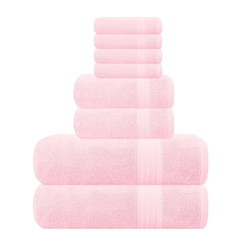 GLAMBURG Ringspun Cotton 8-Piece Towel Set