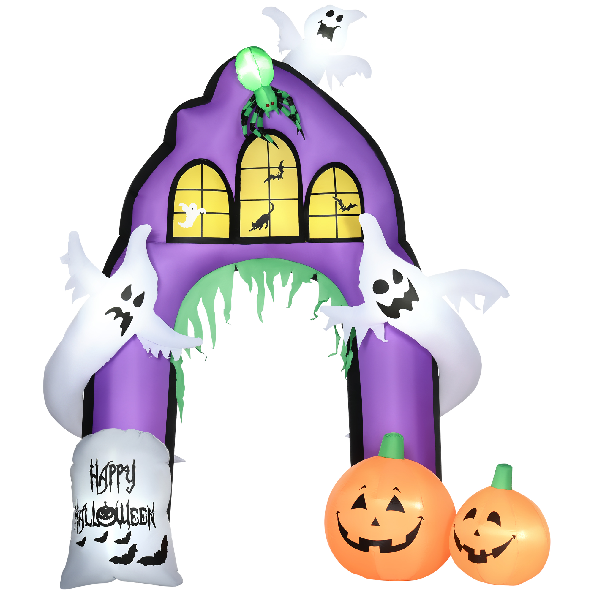 Nine-foot HOMCOM inflatable haunted castle archway