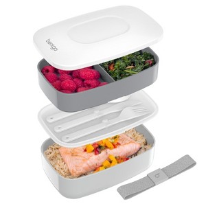 Bentgo Classic All-in-One Stackable Lunch Box Container with Built-in Flatware