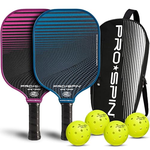 PRO-SPIN Carbon Fiber Pickleball Paddles, Set of 2