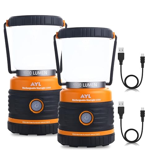1800LM Rechargeable Lantern with Power Bank 2-Pack