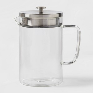 67oz Glass Pitcher with Stainless Steel Lid, Threshold