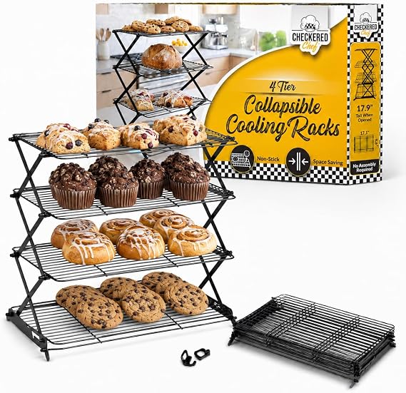 Checkered Chef Four-Tier Collapsible Racks