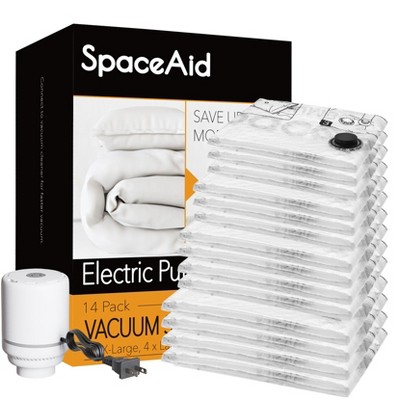 SpaceAid 14-Pack Vacuum Storage Bags with Electric Pump at Target