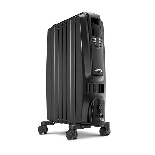 DeLonghi Dragon Digital Oil Filled Radiator Heater, 1500W, TRD40615EBK