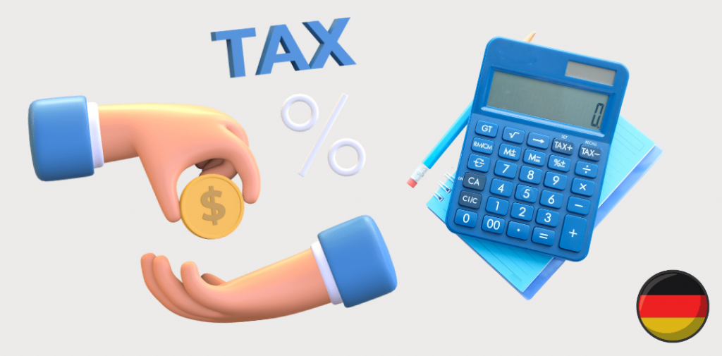 tax illistration with germany flag