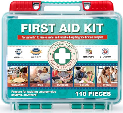 General Medi 110 Piece Hard Case First Aid Kit