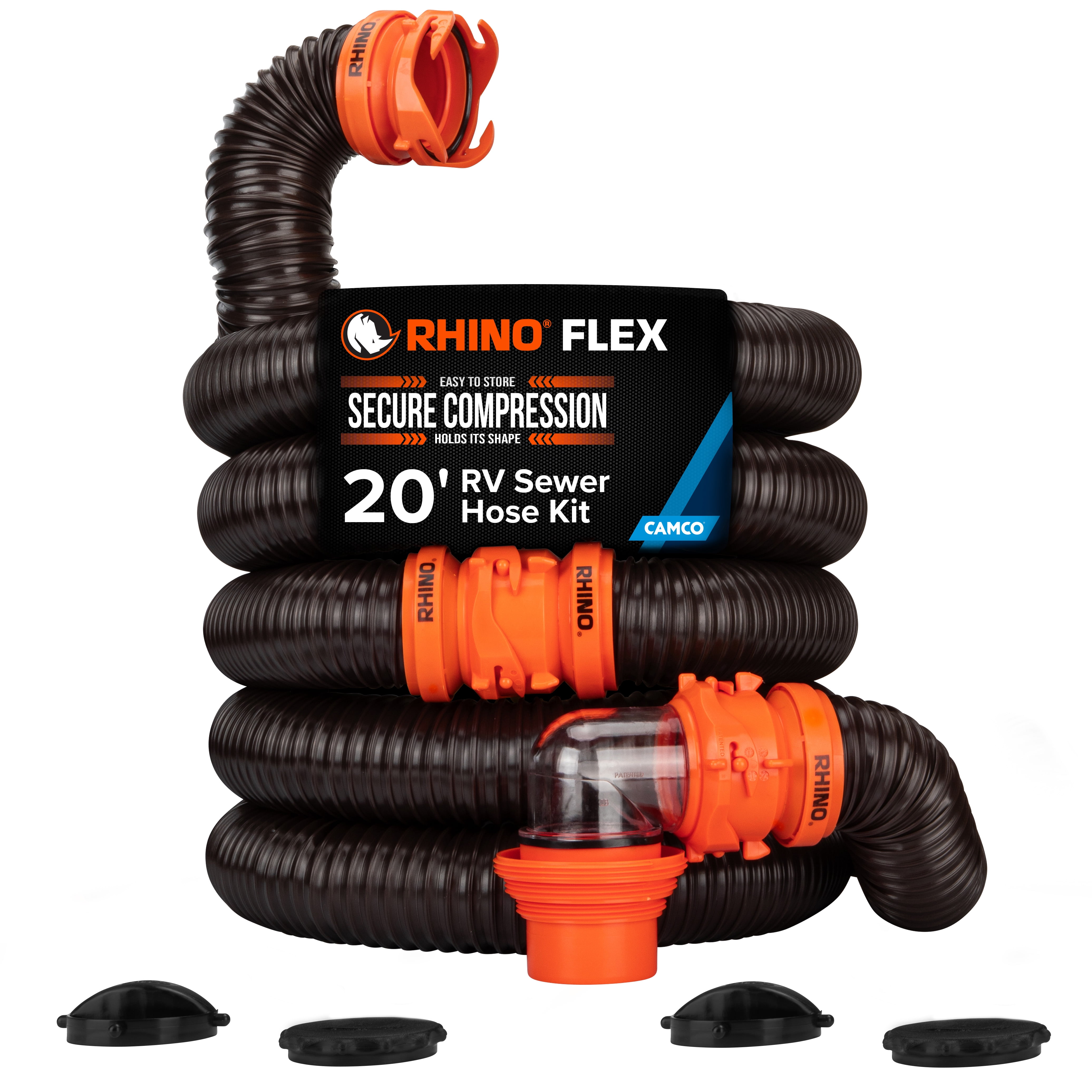 Camco RhinoFLEX 20-foot RV sewer hose kit