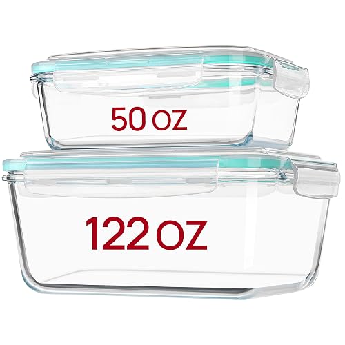 Vtopmart Glass Food Storage Containers with Airtight Lids