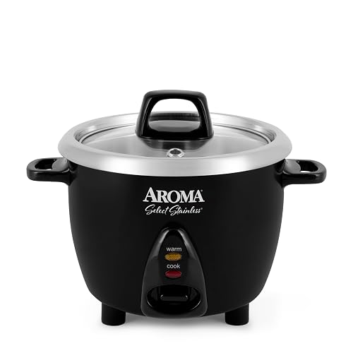 Aroma Select Stainless 3-Cup Rice Cooker