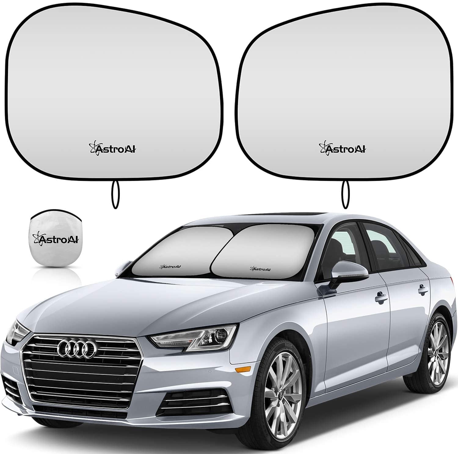 AstroAI 2-Piece Foldable Windshield Sun Shade