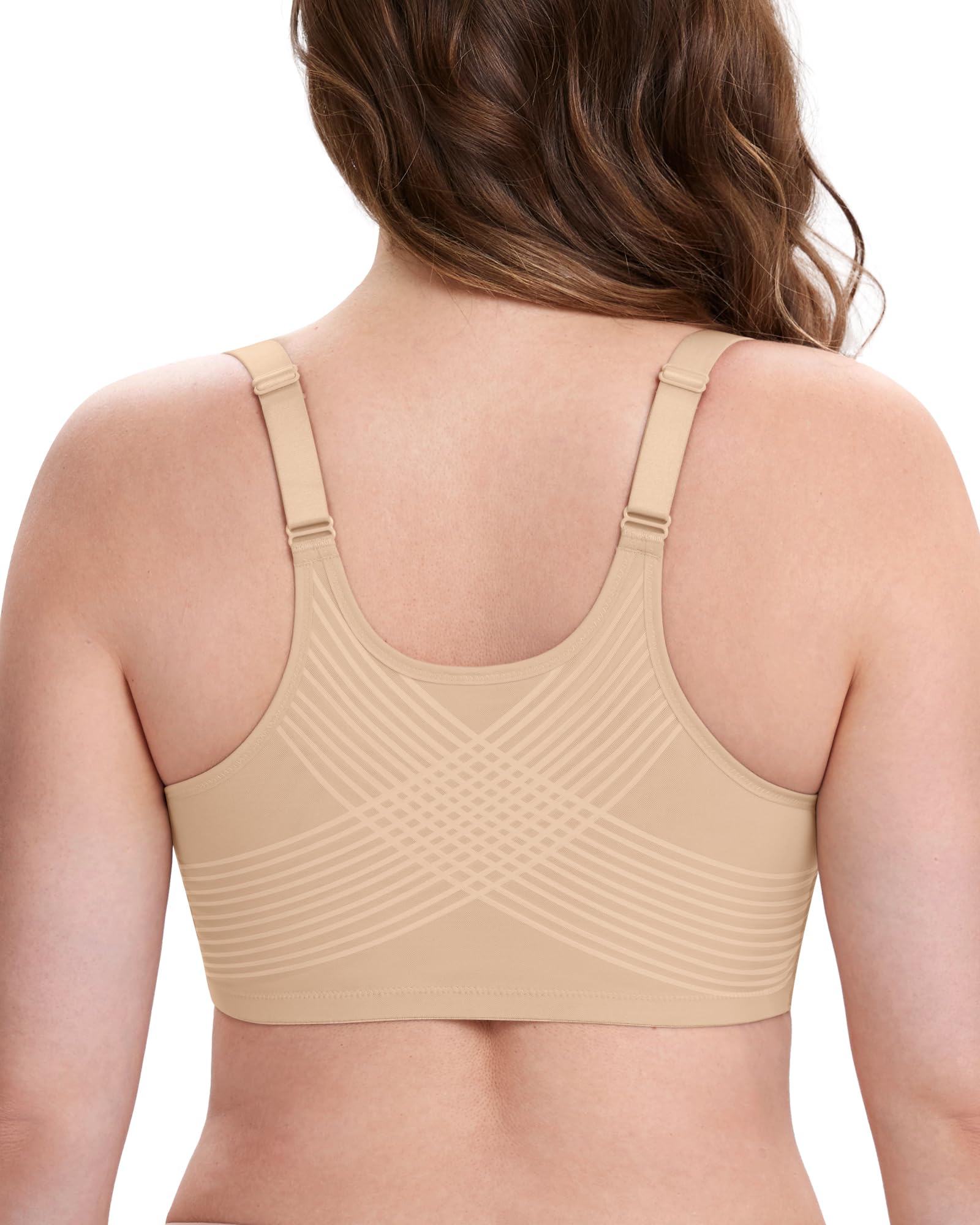 HSIA Posture Bra Women's Support Corrector Unlined Front Closure Wire Bra