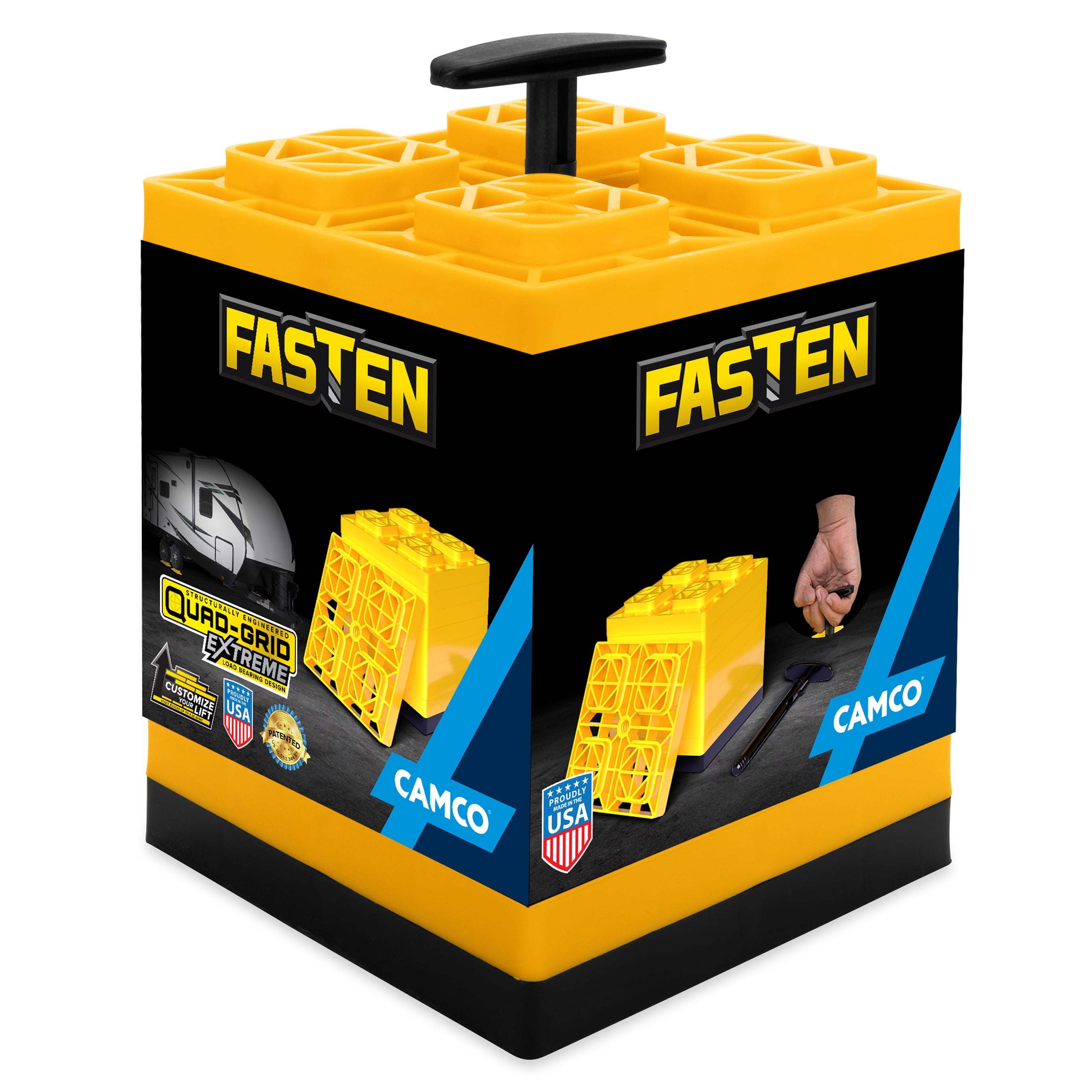 Camco FasTen yellow leveling blocks, 10-pack