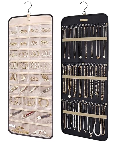 BAGSMART 2-Sided Hanging Jewelry Organizer