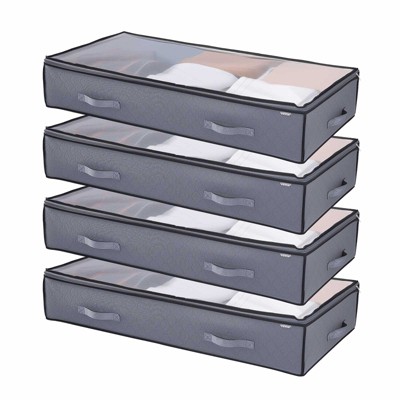 VEVOR Low-Profile Under-Bed Storage, 4 Pack